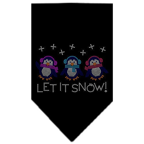 Christmas Pet and Dog Bandana Rhinestone, Let It Snow Penguins