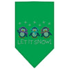 Christmas Pet and Dog Bandana Rhinestone, Let It Snow Penguins