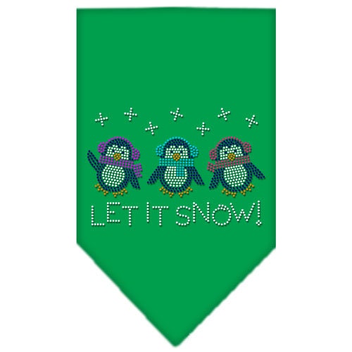 Christmas Pet and Dog Bandana Rhinestone, Let It Snow Penguins