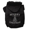 Christmas Pet Hoodie Screen Printed, Shimmer Christmas Tree