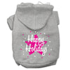Christmas Pet Hoodie Screen Printed, Scribble Happy Holidays