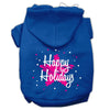 Christmas Pet Hoodie Screen Printed, Scribble Happy Holidays