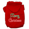 Christmas Pet Hoodie Screen Printed, Merry Christmas