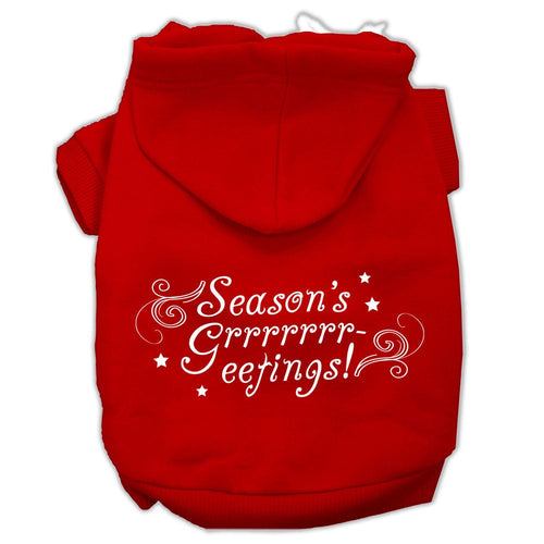 Christmas Pet Hoodie Screen Printed, Season's Greetings