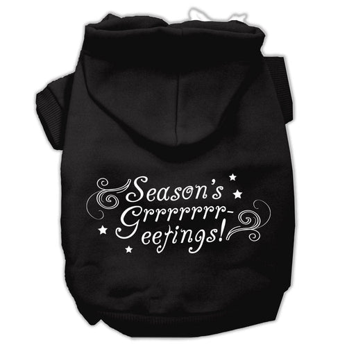 Christmas Pet Hoodie Screen Printed, Season's Greetings