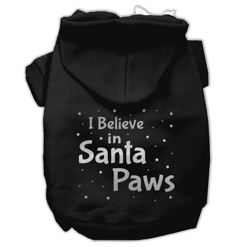 Christmas Pet Hoodie Screen Printed, I Believe In Santa Paws