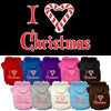 Christmas Pet Hoodie Screen Printed, I Heart Christmas
