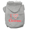 Christmas Pet Hoodie Screen Printed, I Heart Christmas