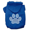 Pet Hoodie Chevron Paw Print
