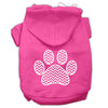 Pet Hoodie Chevron Paw Print