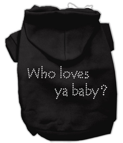 Pet Hoodie Rhinestone, Who Loves Ya Baby?