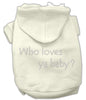 Pet Hoodie Rhinestone, Who Loves Ya Baby?