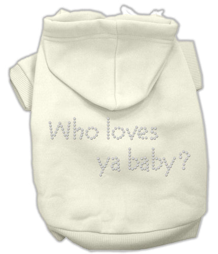 Pet Hoodie Rhinestone, Who Loves Ya Baby?