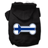 Pet, Dog & Cat Hoodie Screen Printed, Bone Shaped Finland Flag