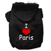 Pet Hoodie I Love Paris