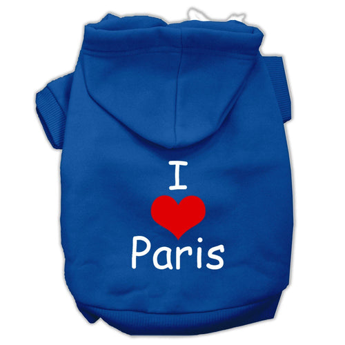 Pet Hoodie I Love Paris