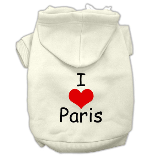 Pet Hoodie I Love Paris