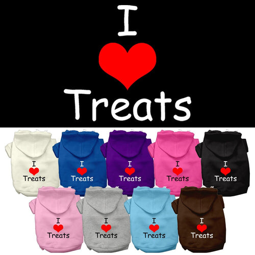 Pet Hoodie I Love Treats