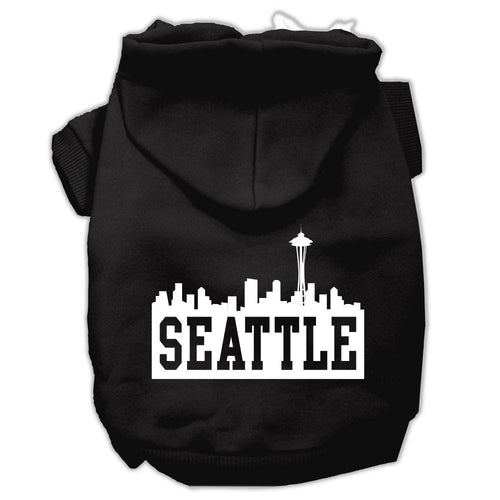 Pet Hoodie Seattle Skyline