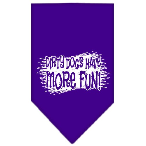 Pet and Dog Bandana Screen Printed, Dirty Dogs Have More Fun