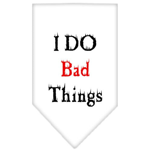 Pet and Dog Bandana Screen Printed, I Do Bad Things