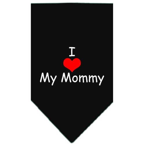 Pet and Dog Bandana Screen Printed, I Love My Mommy