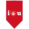Pet and Dog Bandana Screen Printed, I Love You