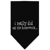 Pet and Dog Bandana Screen Printed, I Really Did Eat The Homework