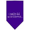 Pet and Dog Bandana Screen Printed, I Really Did Eat The Homework
