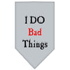 Pet and Dog Bandana Screen Printed, I Do Bad Things