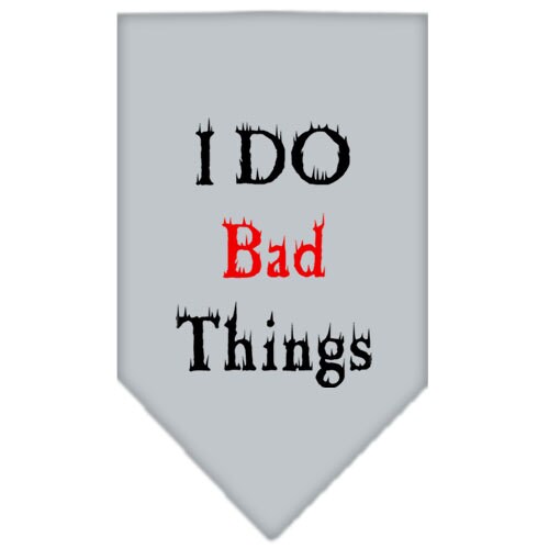 Pet and Dog Bandana Screen Printed, I Do Bad Things