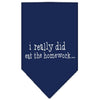 Pet and Dog Bandana Screen Printed, I Really Did Eat The Homework