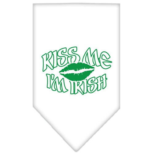 Pet and Dog Bandana Screen Printed, Kiss Me I'm Irish
