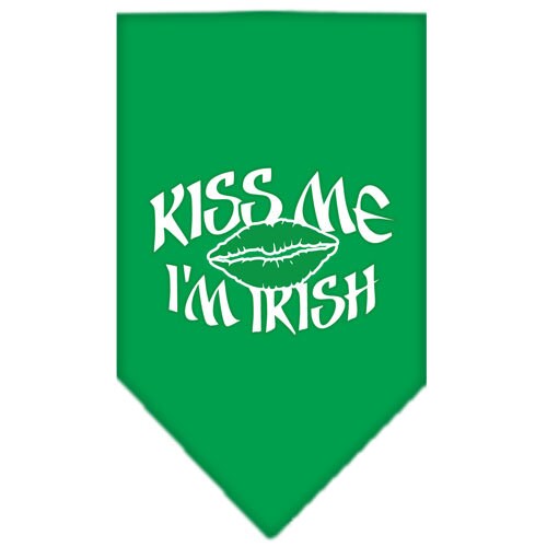 Pet and Dog Bandana Screen Printed, Kiss Me I'm Irish