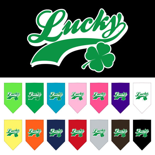 Pet and Dog Bandana Screen Printed,  Lucky Swoosh