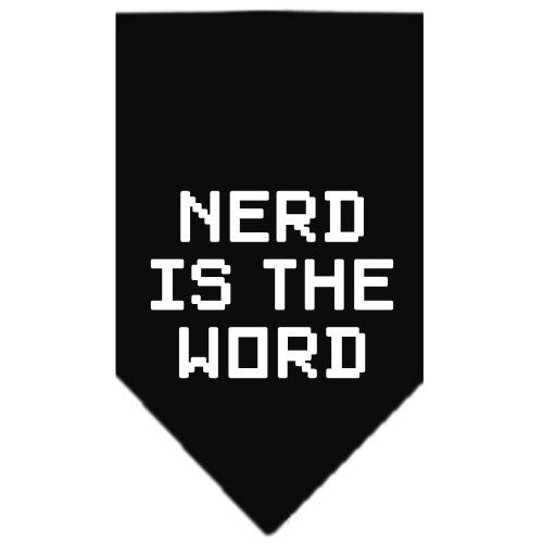 Pet and Dog Bandana Screen Printed, Nerd Is The Word