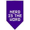Pet and Dog Bandana Screen Printed, Nerd Is The Word