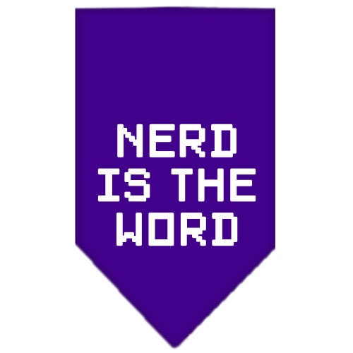 Pet and Dog Bandana Screen Printed, Nerd Is The Word