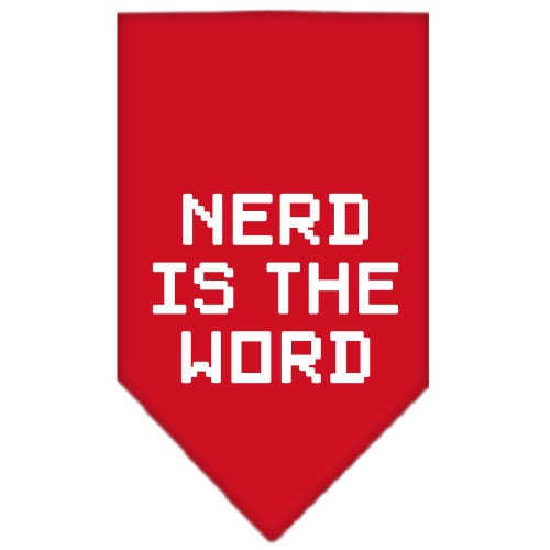 Pet and Dog Bandana Screen Printed, Nerd Is The Word