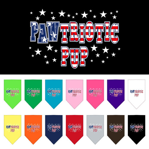 Pet and Dog Bandana Screen Printed, Pawtriotic Pup
