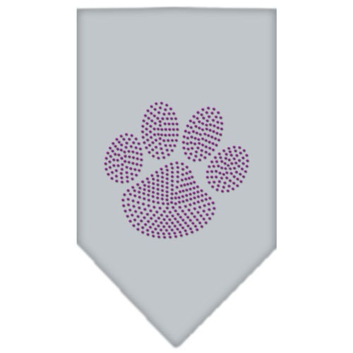Pet and Dog Bandana Rhinestone, Paw Purple