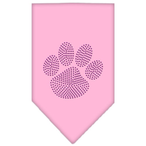 Pet and Dog Bandana Rhinestone, Paw Purple