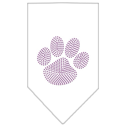 Pet and Dog Bandana Rhinestone, Paw Purple