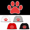Pet Shirt Swiss Dots Red Paw