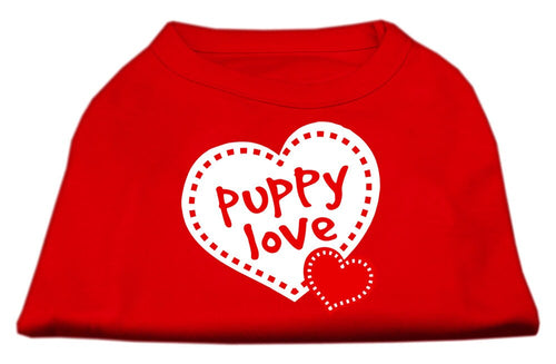 Pet Dog & Cat Shirt Screen Printed, Puppy Love
