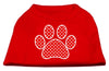 Pet Shirt Swiss Dots Red Paw
