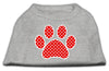Pet Shirt Swiss Dots Red Paw