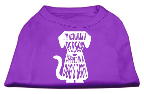 Pet Dog & Cat Shirt Screen Printed, Trapped In A Dog's Body