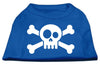 Pet Dog & Cat Shirt Screen Printed, Skull Crossbones