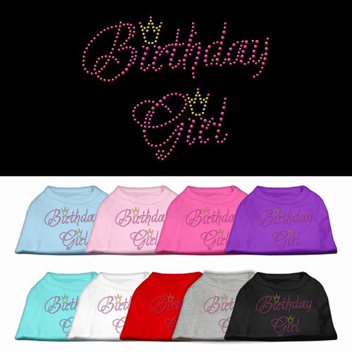 Pet Dog & Cat Shirt Rhinestone,Birthday Girl